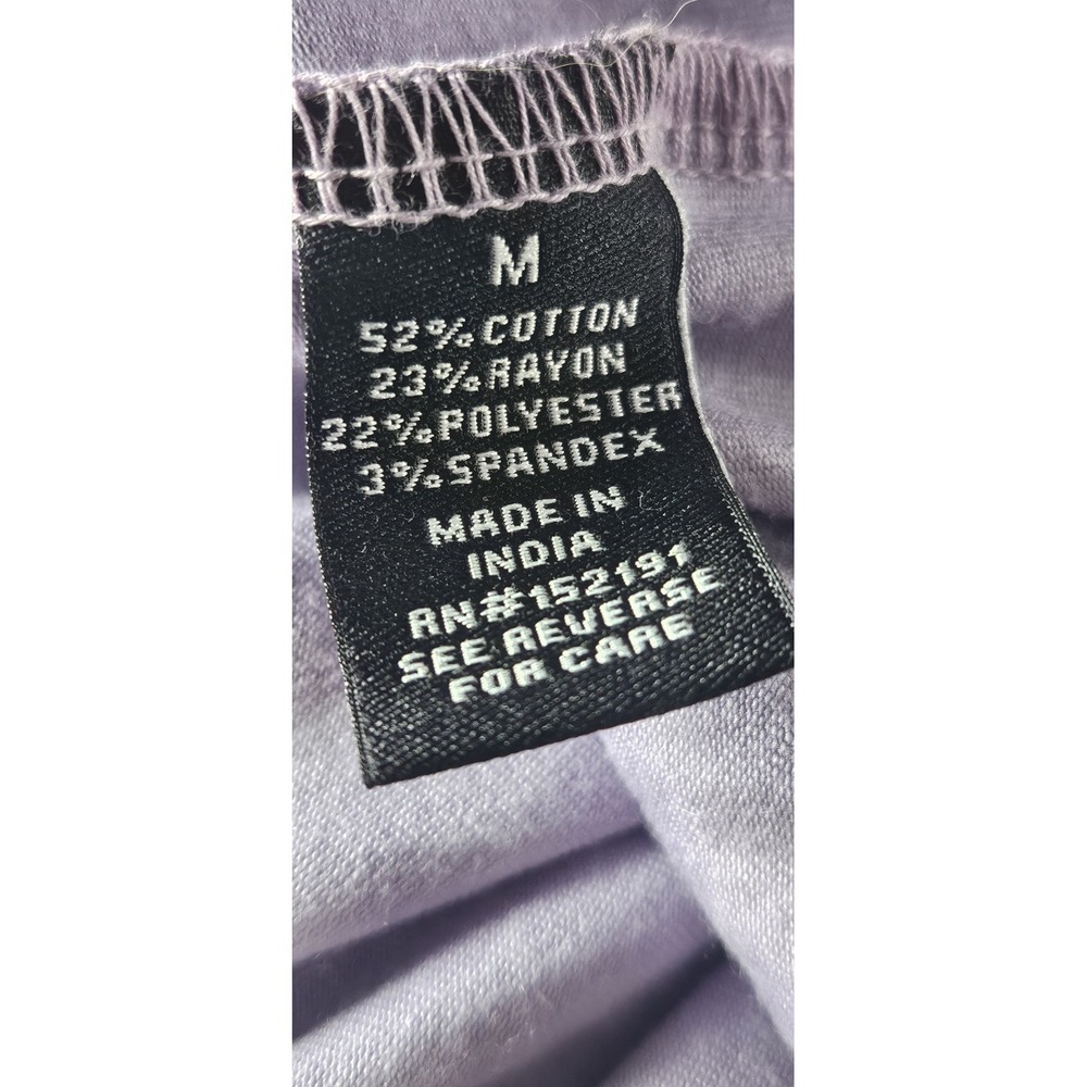 NWT MYA NU‎ tie dye purple crop long sleeve Tee womans M - Picture 6 of 6